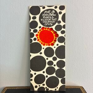 Vintage Funny Birthday Card Tickled Orange Spot Martian Humor Hi Brows NOS